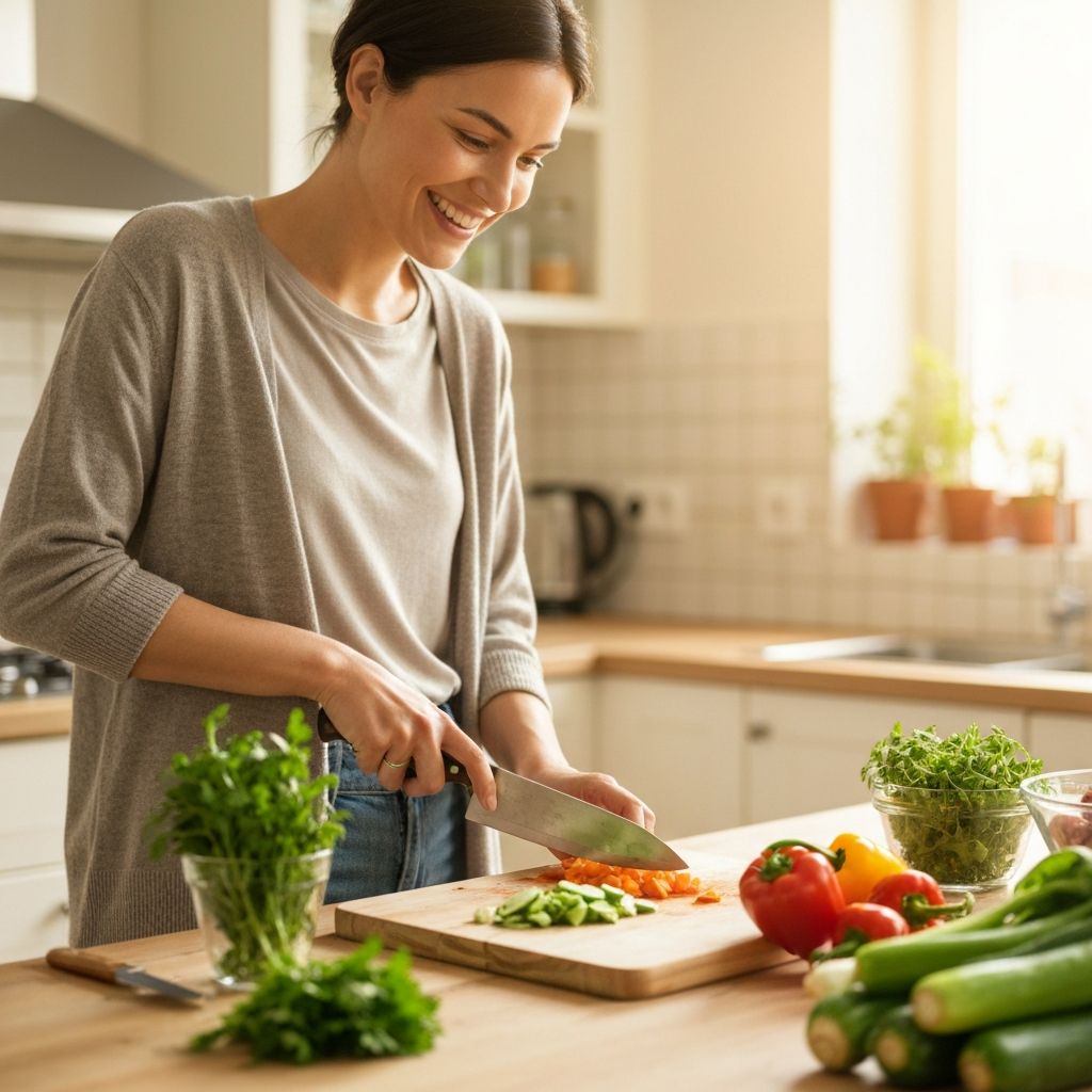 Person bereitet Mahlzeit vor