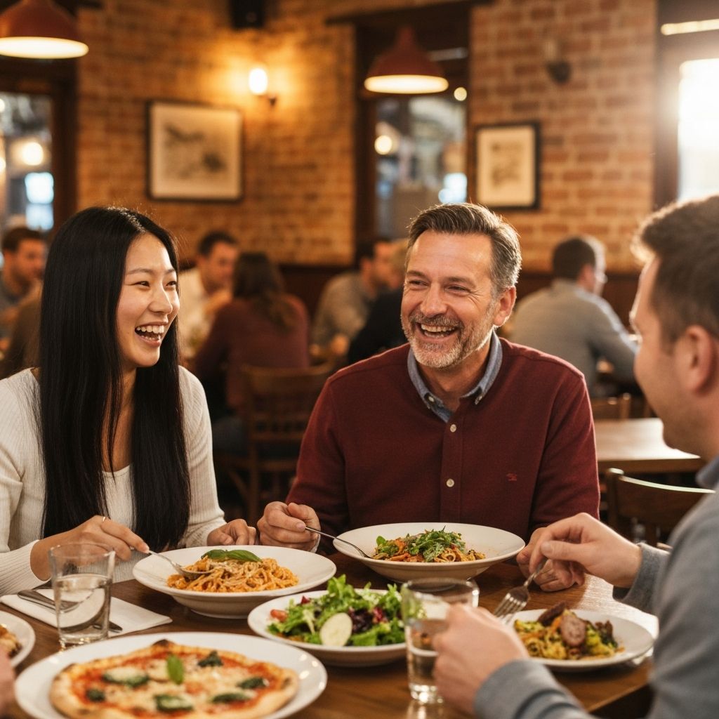 Freunde im Restaurant
